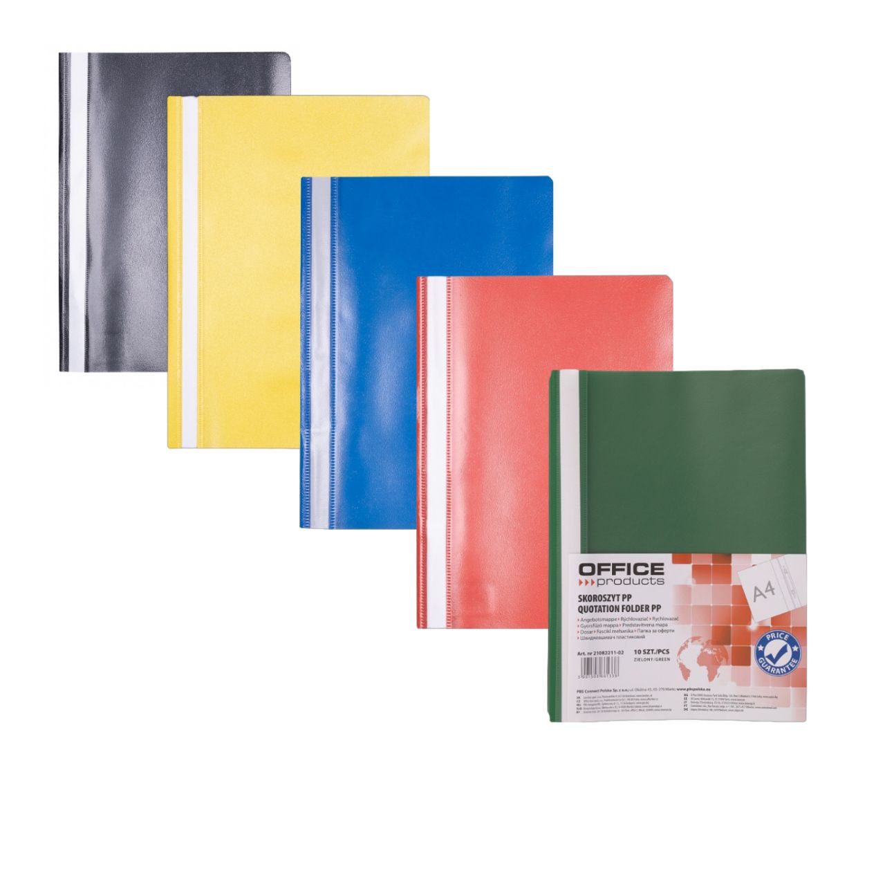 Папка-швидкозшивач А4 без перфорації OFFICE PRODUCTS 21082211 асорті